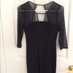 Guess size 2 black dress 3/4 sleeve Vintage Y2K